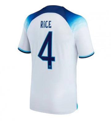 Anglia Declan Rice #4 Koszulka Podstawowych MŚ 2022 Krótki Rękaw